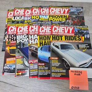 Chevy High Performance Magazine 2010 11 Issues Racing Automotive -missing March
